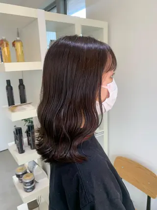 ミディアム 長山 茉白のヘアスタイル