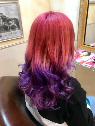 ロング カラー 岩谷/ブリーチ 🪽透明感カラーのヘアスタイル