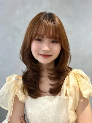 セミロング カラー ❤️ショートカット ・顔周りカット❤️のヘアスタイル