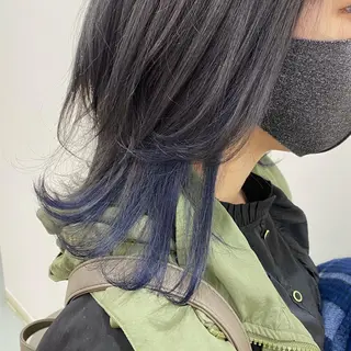 ミディアム カラー マンツーマン女性 美容師 奏のヘアスタイル