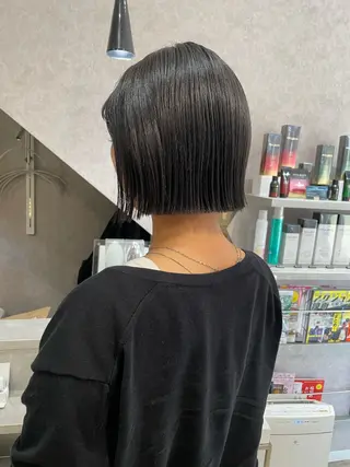ショート カラー 縮毛矯正ボブ/ 髪質改善/カットのヘアスタイル