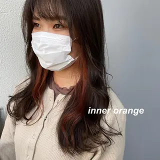 セミロング カラー レイヤーカット 韓国ヘアayameのヘアスタイル