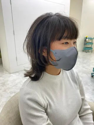 ミディアム パーマ 中川 茜里のヘアスタイル