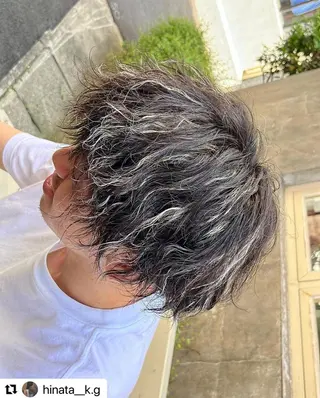 ショート カラー パーマ メンズ 🩷Eny terrace🩷のヘアスタイル