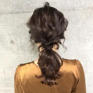 セミロング ヘアアレンジ 卒業式お呼ばれ🕊️ ヘアセット✴︎ミキのヘアスタイル