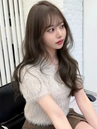 セミロング 韓国ヘア🇰🇷髪質 改善たけるのヘアスタイル