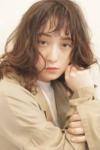 ミディアム カラー パーマ ヘアアレンジ 【ツヤ髪美容師】 ツダケイスケのヘアスタイル
