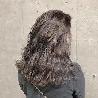 セミロング カラー ノンダメージ髪質改善 カラー💎/KURAのヘアスタイル
