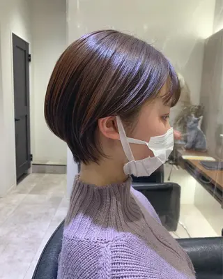 ショート 🫧韓国ヘア 透明感 カラー🫧福田 楓のヘアスタイル