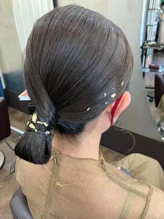 ミディアム ヘアアレンジ 勝野 麻美のヘアスタイル