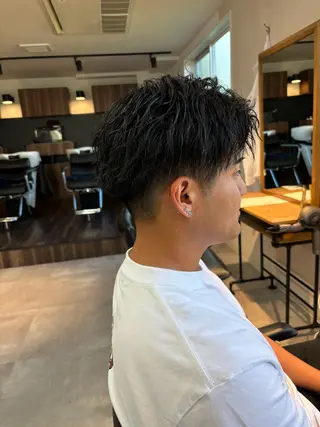パーマ メンズ 保立/フェザーパーマ /メンズカット千葉のヘアスタイル