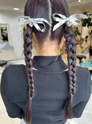 セミロング カラー ヘアアレンジ 透明感カラー🫧ヘア セット🫧松本菜月の眉毛・アイブロウイメージ