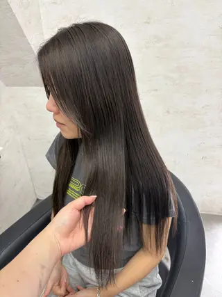 ロング カラー ブリーチなしカラー ダブルカラーエクステのヘアスタイル