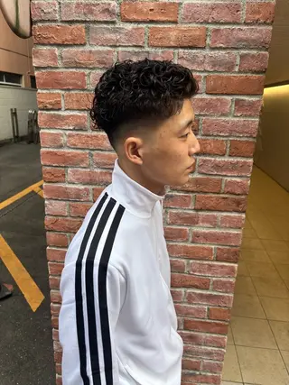 パーマ メンズ りんと/天神/カット モデル募集/艶カラーのヘアスタイル