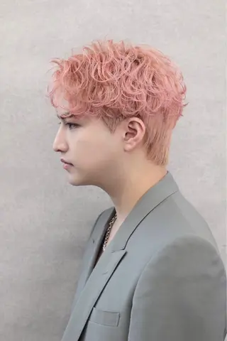 パーマ ヘアアレンジ メンズ Ryo横浜韓国ヘア/ 曲がる縮毛矯正特化のヘアスタイル