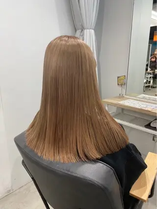 セミロング ARISA︎ メンズハイトーンのヘアスタイル