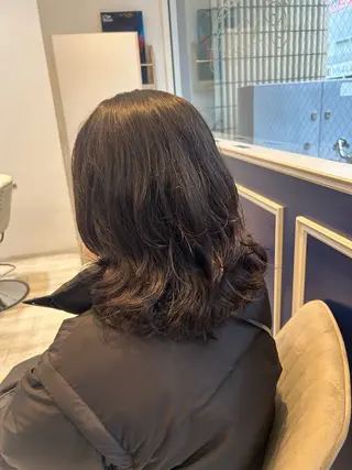 ミディアム パーマ 鈴村 大介のヘアスタイル