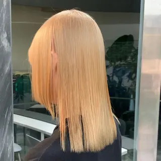 ミディアム カラー れい🫧 ハイトーン特化のヘアスタイル