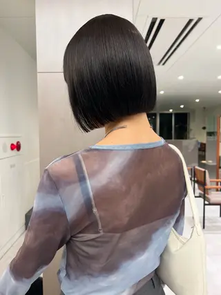 ショート 顔まわりカット/透け カラー/Memi🎀のヘアスタイル