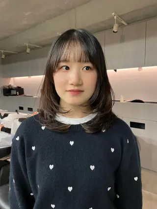 ミディアム カラー 表参道🌿赤み消し カラー/チナツのヘアスタイル