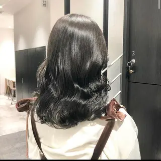 セミロング カラー パーマ ヘアアレンジ メンズ キッズ stylist 🌸 kana.のヘアスタイル