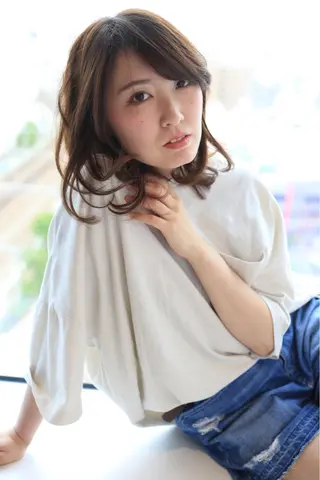 ミディアム 加納 慎太郎のヘアスタイル