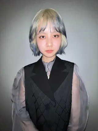 ショート カラー 圧倒的デザイン力 店長🎨RENAのヘアスタイル