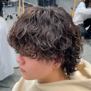 ミディアム パーマ ヘアアレンジ メンズ fifth 石川 凪のヘアスタイル
