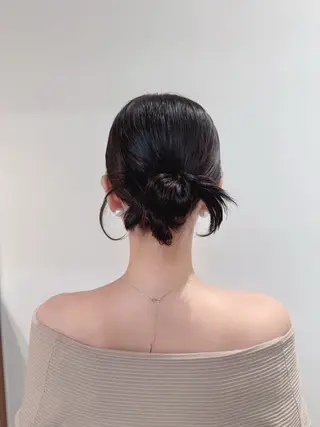 セミロング カラー ヘアアレンジ 縮毛矯正+モテカラー 🎀✨MIHOのヘアスタイル