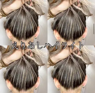 ミディアム カラー デザインカラーウルフ 宙也のヘアスタイル