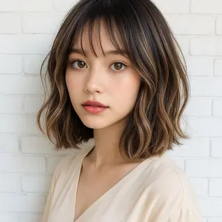 ミディアム カラー crystal船橋 /艶カラー/HONOのヘアスタイル