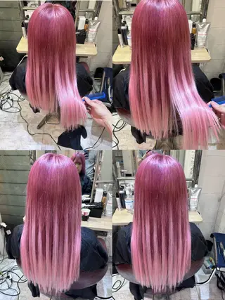 ロング カラー ササ キのヘアスタイル