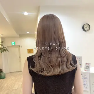 ロング カラー ゆさこのか ダブルカラー／縮毛のヘアスタイル