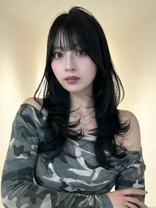 ロング 平成ギャル×韓国 mix💖MIKUのヘアスタイル