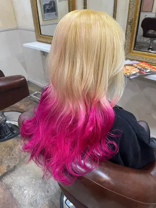 ロング カラー 岩谷/ブリーチ 🪽透明感カラーのヘアスタイル