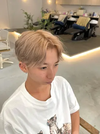 カラー メンズ 柴田泰秀sotti. 髪質改善/ブリーチのヘアスタイル