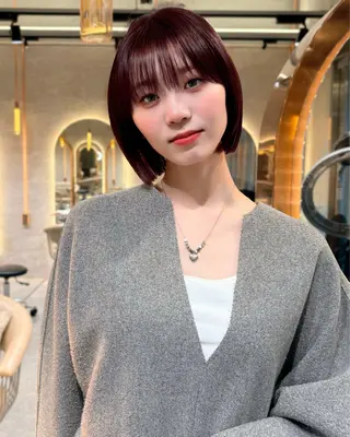ショート 縮毛矯正・似合わせ タナカ レイヤのヘアスタイル