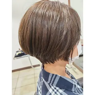 ショート カラー ブリーチ、デザイン  カラー福士直矢のヘアスタイル