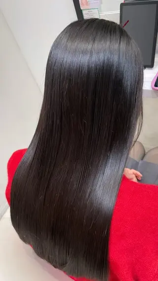 ロング パーマ k-twoたき✨艶感 カラー／美髪矯正のヘアスタイル