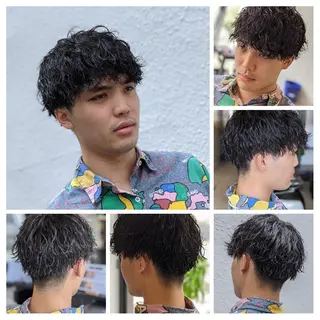セミロング パーマ 💈山本  卓士💈のヘアスタイル
