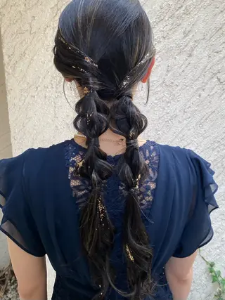 ロング ヘアアレンジ 艶髪カラー✨ デジタルパーマ✨植松のヘアスタイル