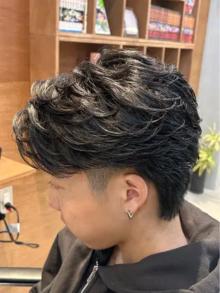 ショート パーマ メンズ メンズパーマ✨️村越 雄斗のヘアスタイル