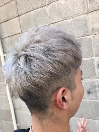 ショート カラー メンズ ダブルスキルエクステ /羽エクステ白石宇由のヘアスタイル