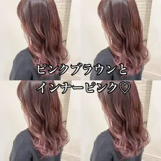 セミロング カラー 横浜🍒ルーツカラー エクステ／RIEのヘアスタイル