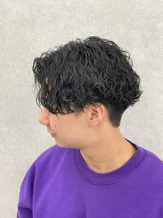 パーマ メンズ 波巻きスパイラル 近藤剛　浦和のヘアスタイル