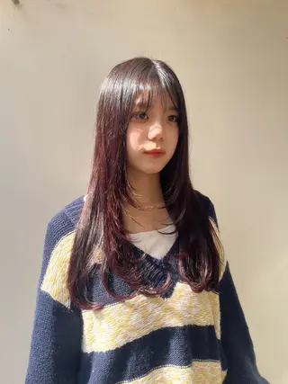 ロング 韓国風透明感カラー 💎YUI💎のヘアスタイル