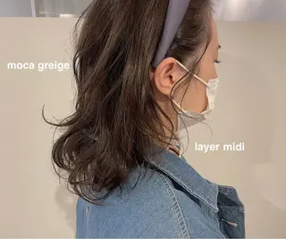 ロング カラー パーマ ヘアアレンジ cipre miyabiのヘアスタイル