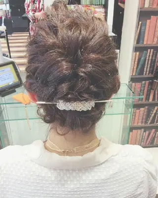 セミロング ヘアアレンジ 高岡 杏実のヘアスタイル