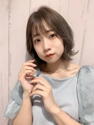 ミディアム カラー 髪質改善☆ 縮毛矯正miyuのヘアスタイル