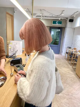 ミディアム カラー シャドウパーマ 田形清流のヘアスタイル